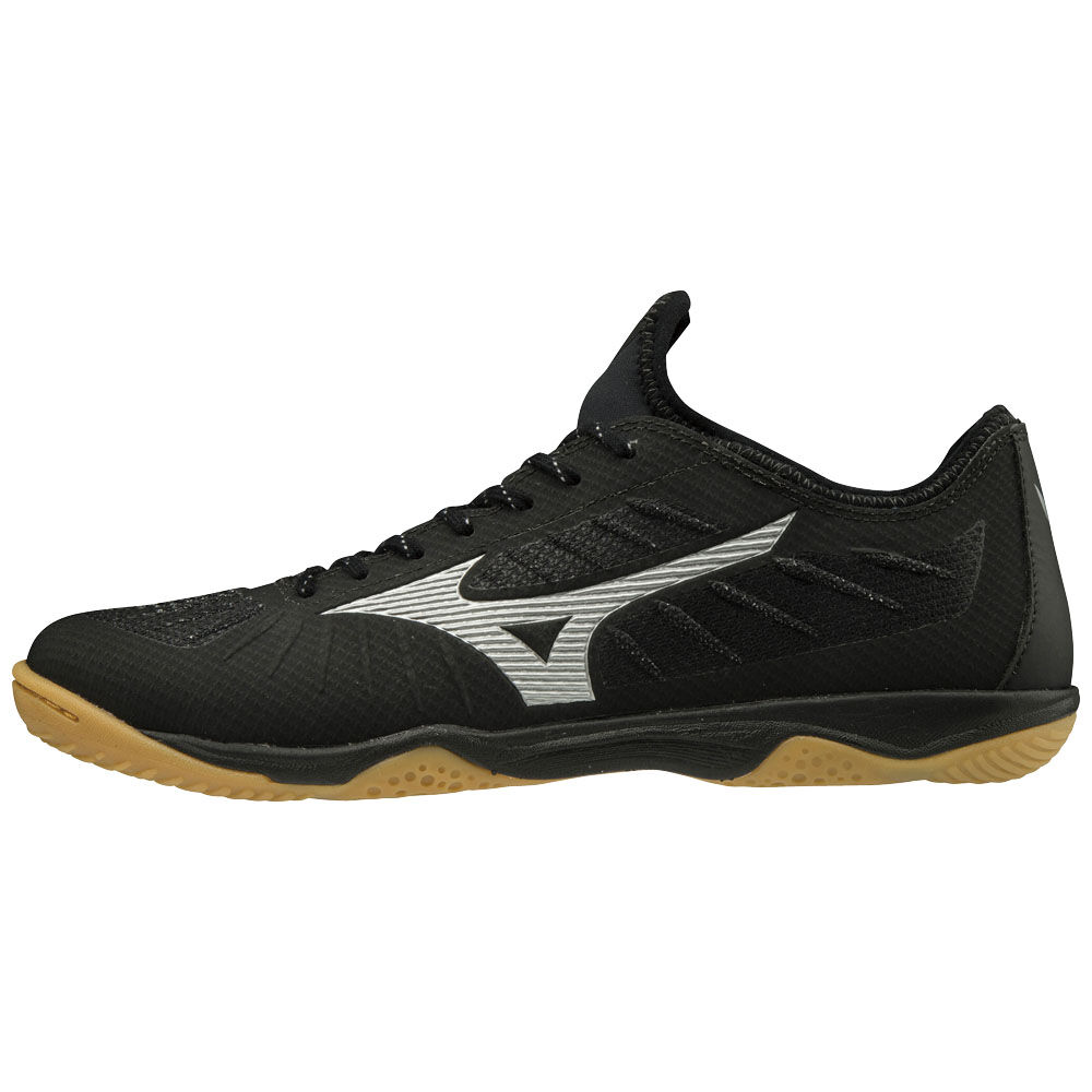 Mizuno Men's REBULA SALA ELITE IN Soccer Shoes Black/Silver (Q1GA192003-AZC)